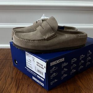 NIB Birkenstock Naples Taupe Suede sz 39